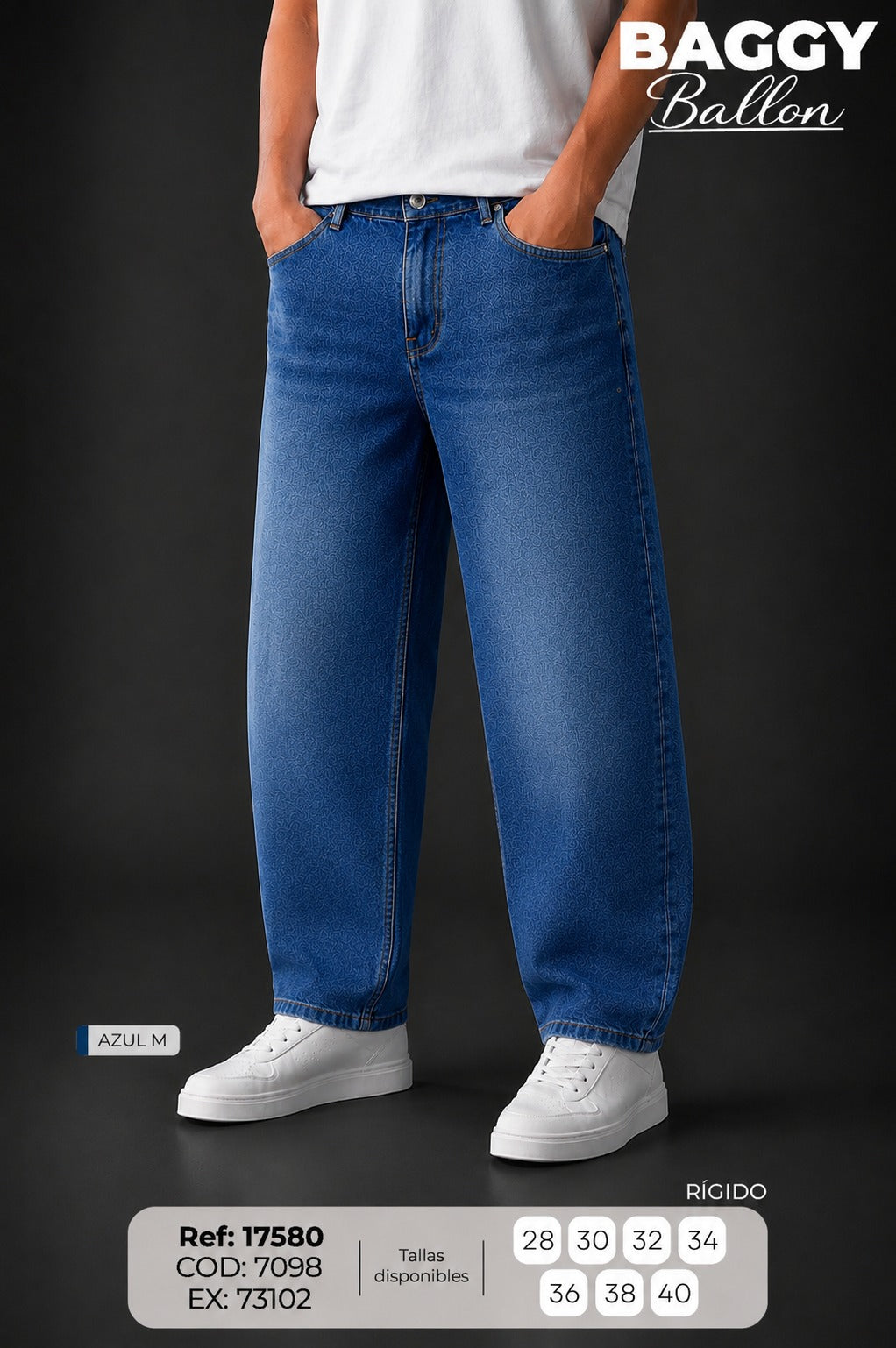 BAGGY Ballon Fit AZUL M.hombre