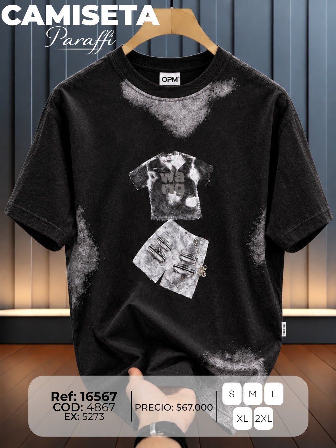 camiseta paraffi hombre