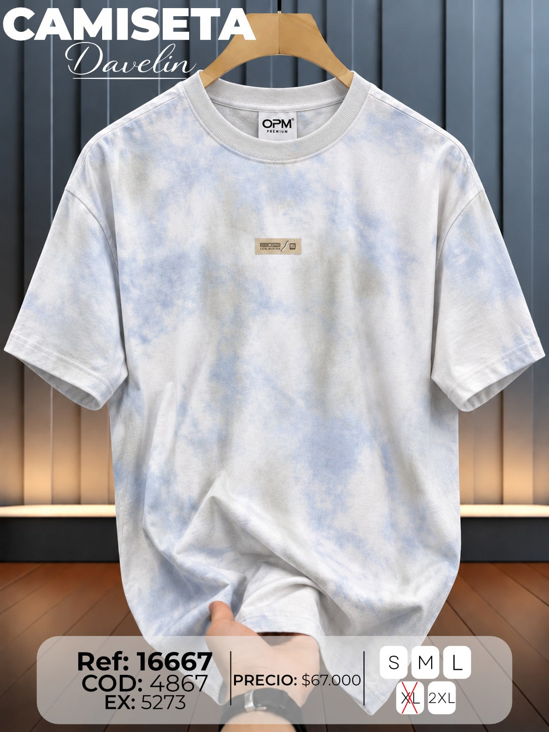 camiseta davelin hombre