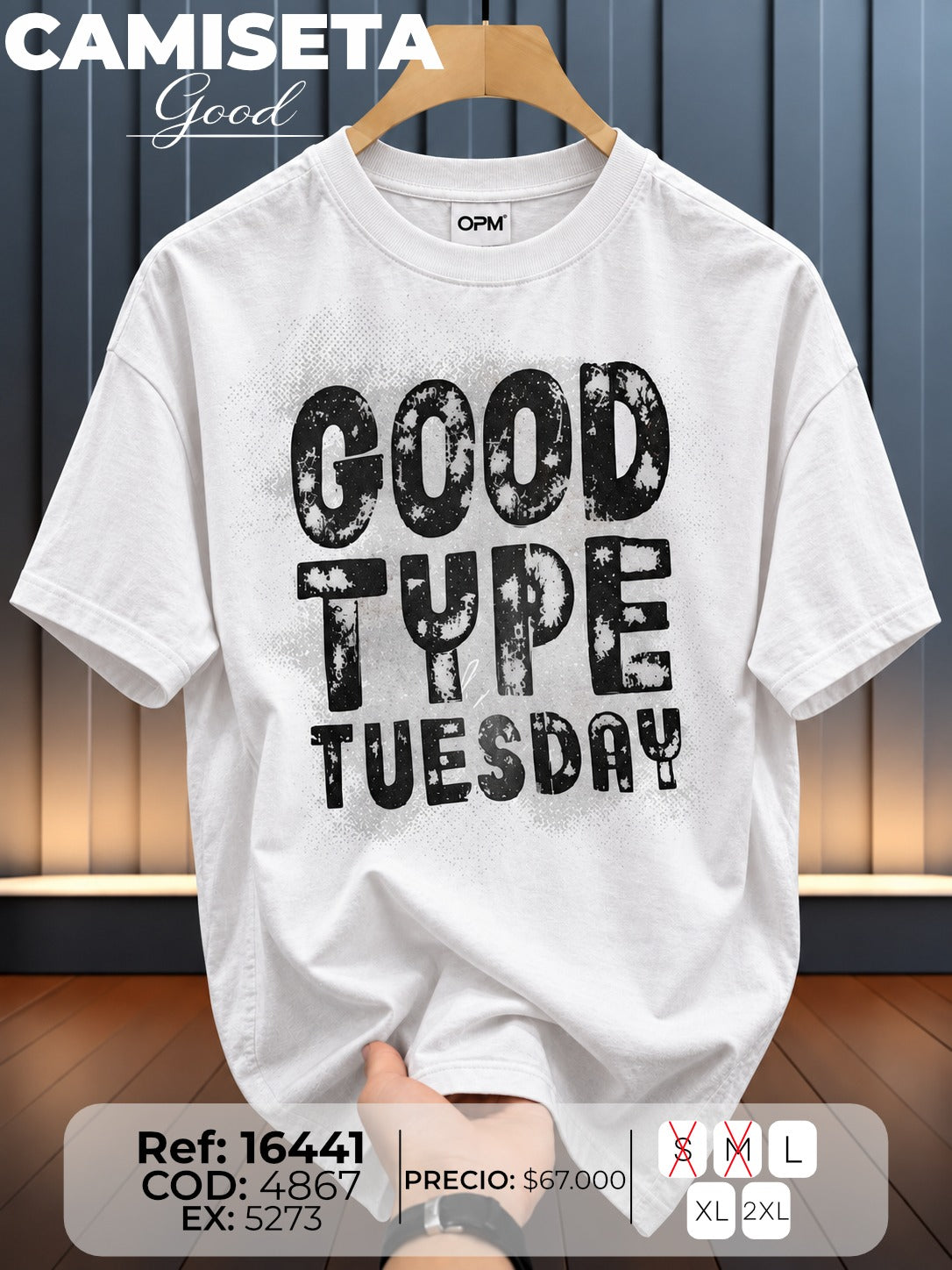 camiseta good hombre