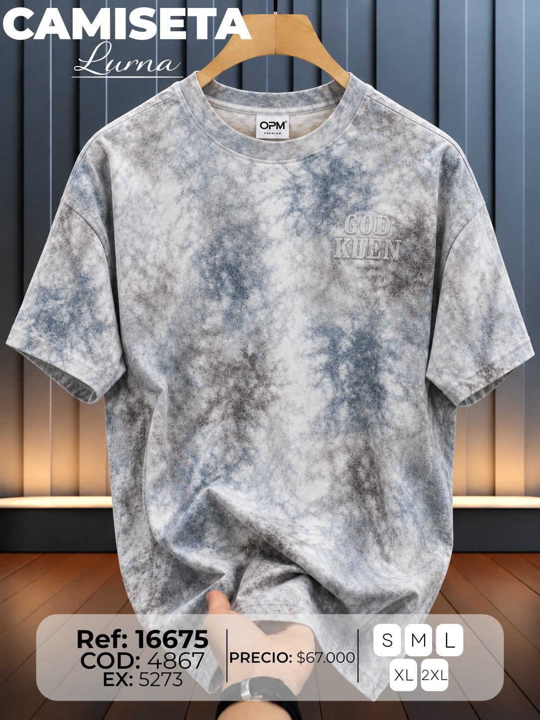 camiseta lurna hombre