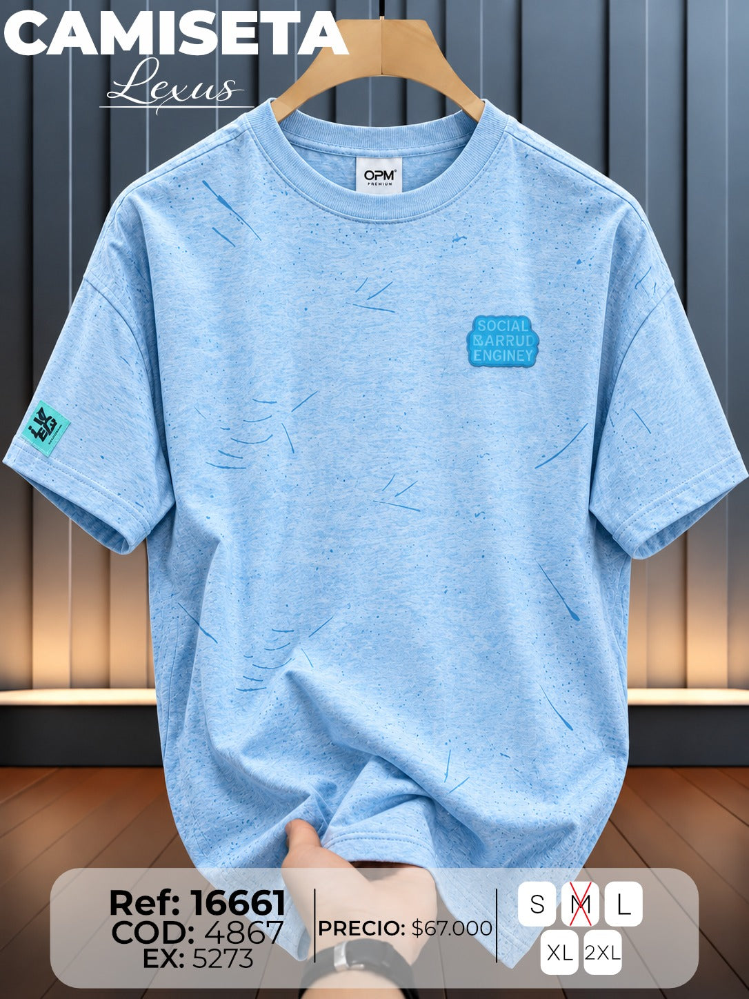 camiseta lexus hombre