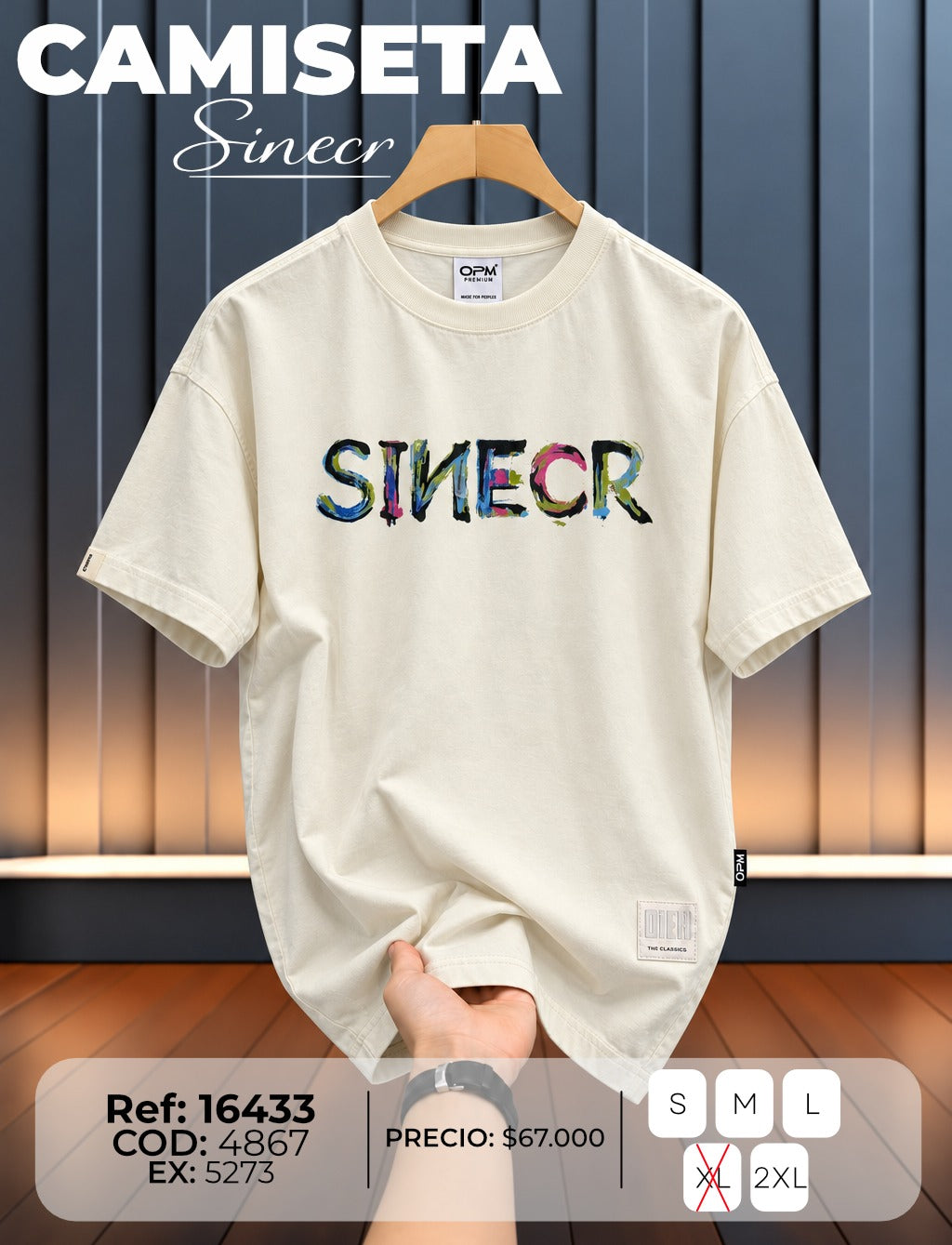 camiseta sinecr hombre