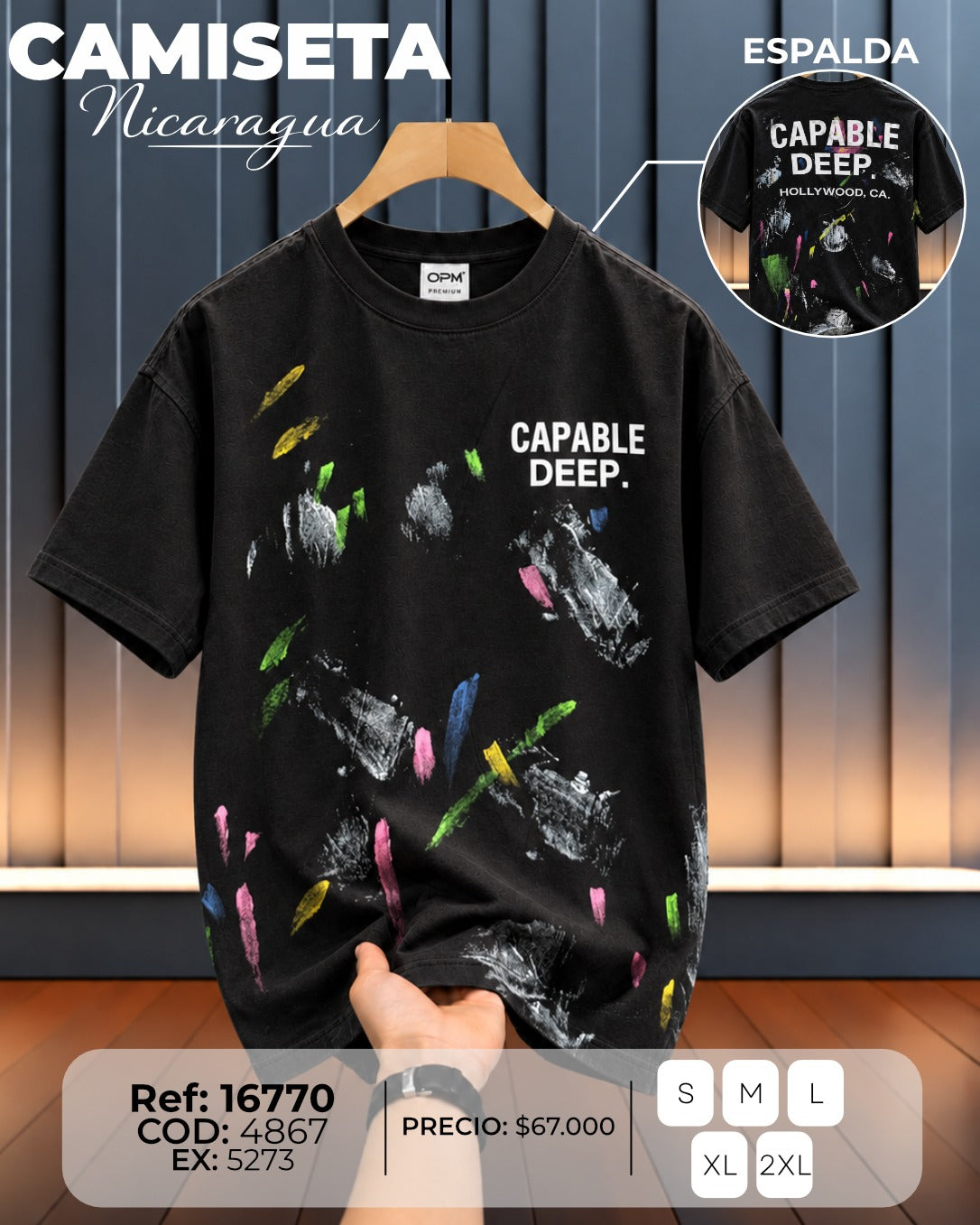 camiseta nicaragua hombre