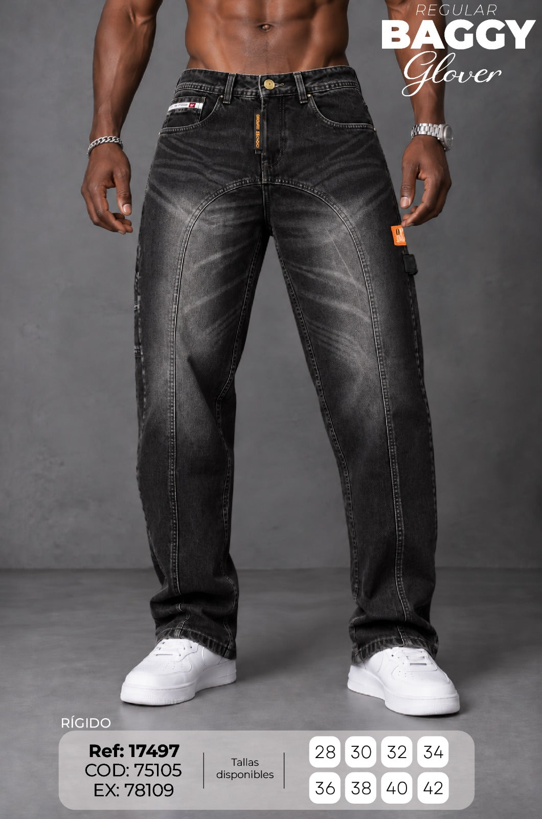 jean baggy glover hombre