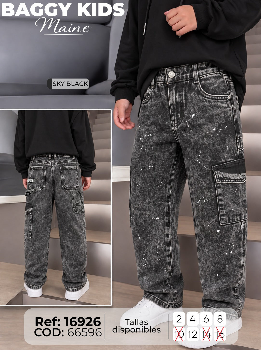 jean maine sky black niño