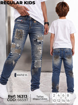 Jean regular Dino niño