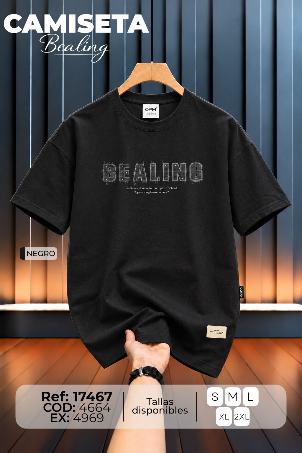Camiseta bealing hand