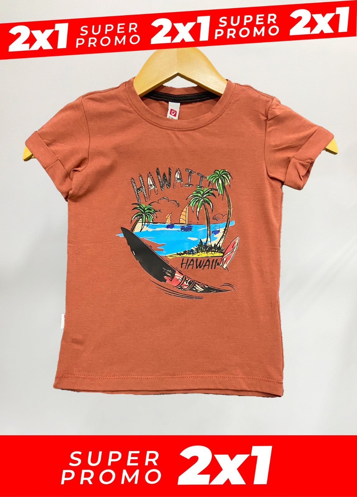 Camiseta HAWAI niño   2 X 1