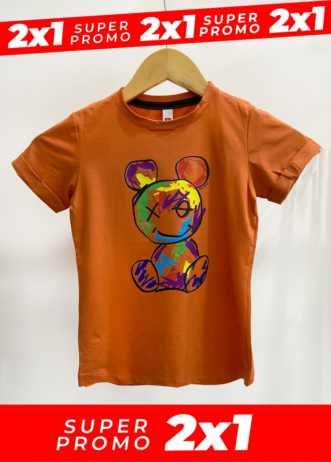 Camiseta BE KIND niño  2 X 1