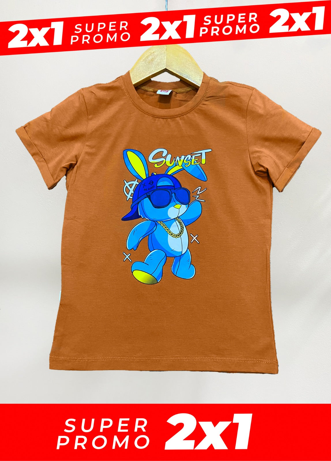Camiseta SUNSET  niño  2 X 1