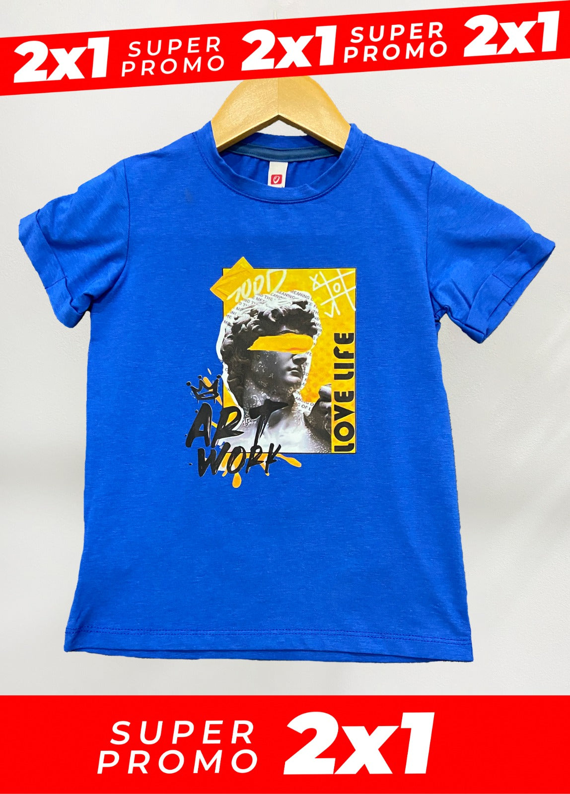 Camiseta ART WORK niño  2 X 1