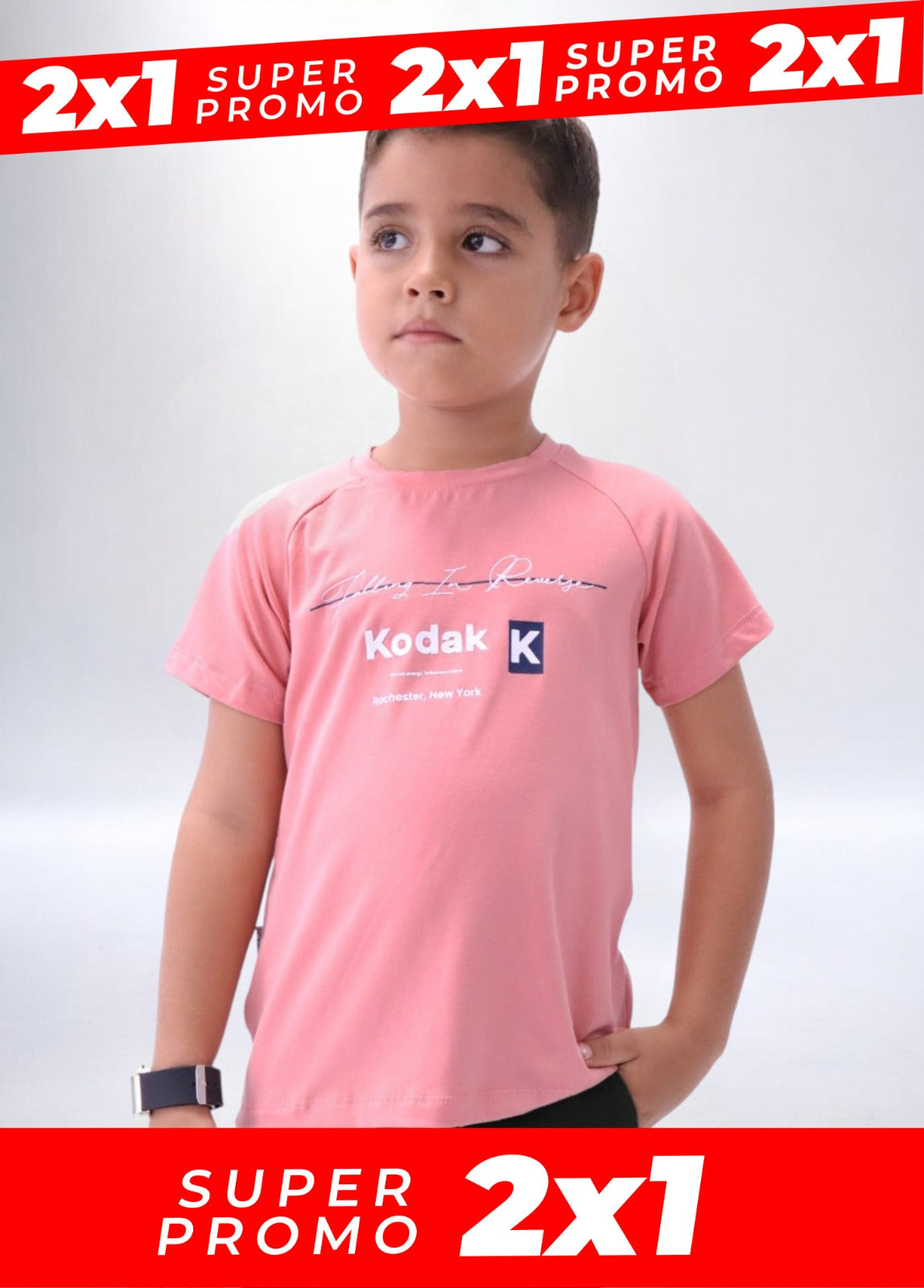 Camiseta KODAK niño  2 X 1