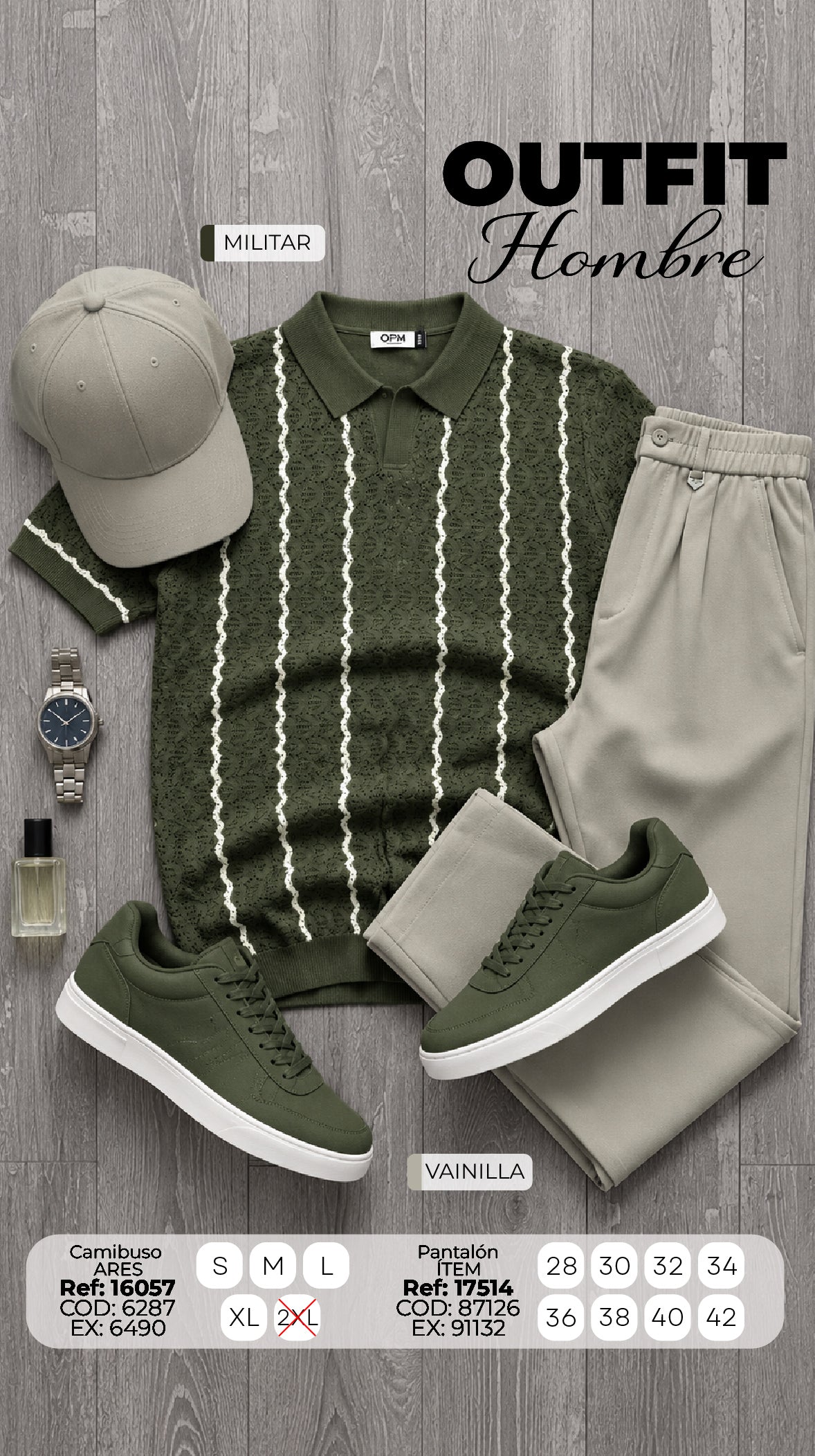 outfit ares v militar  hombre
