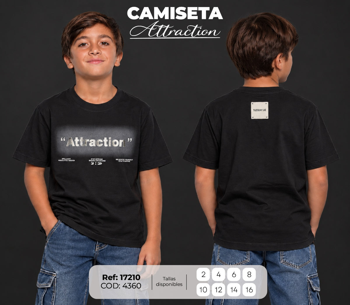 camiseta attraction niño