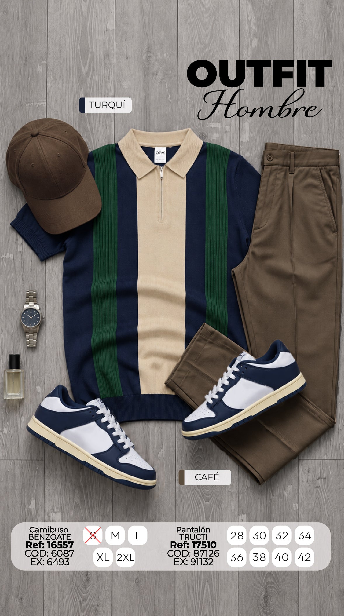 outfit benzoate  hombre