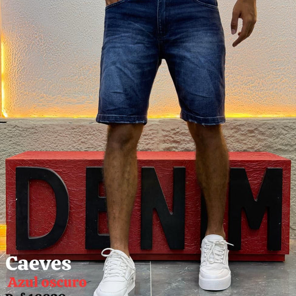 bermuda caeves azul oscuro hombre