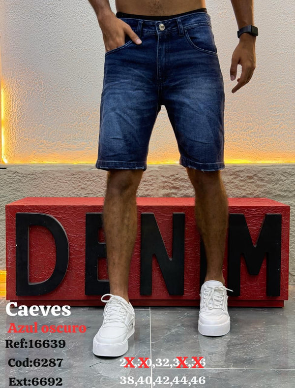 bermuda caeves azul oscuro hombre