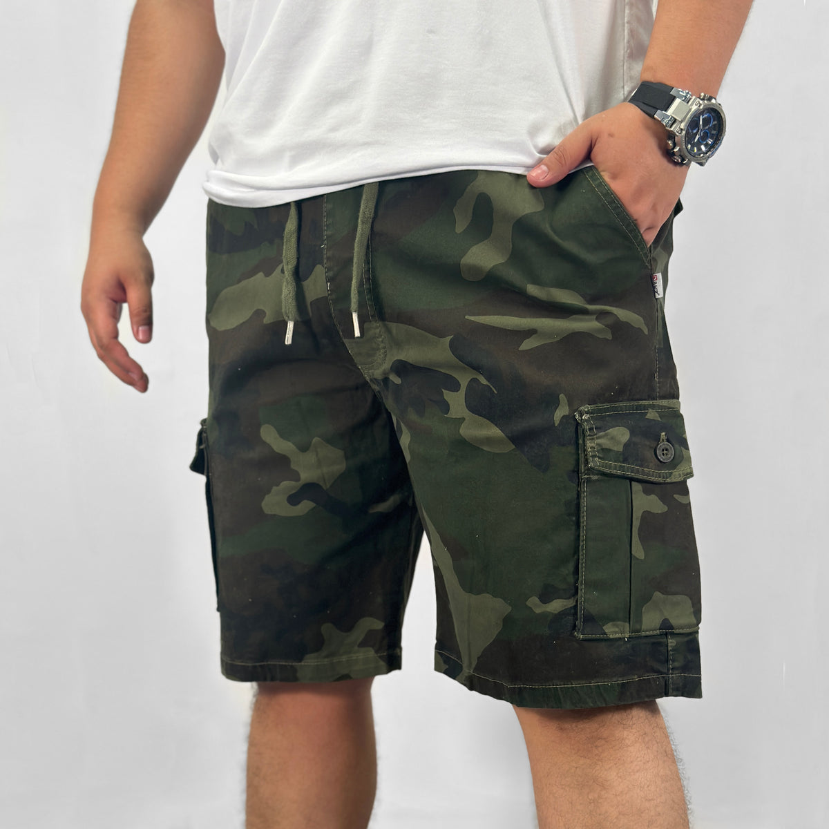 Bermuda cargo militar hombre