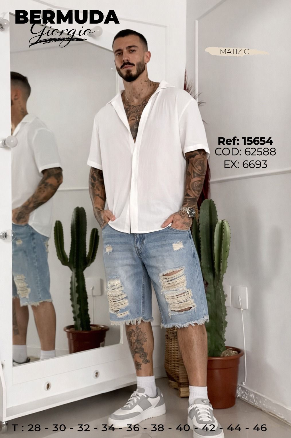 bermuda giorgio matiz claro hombre