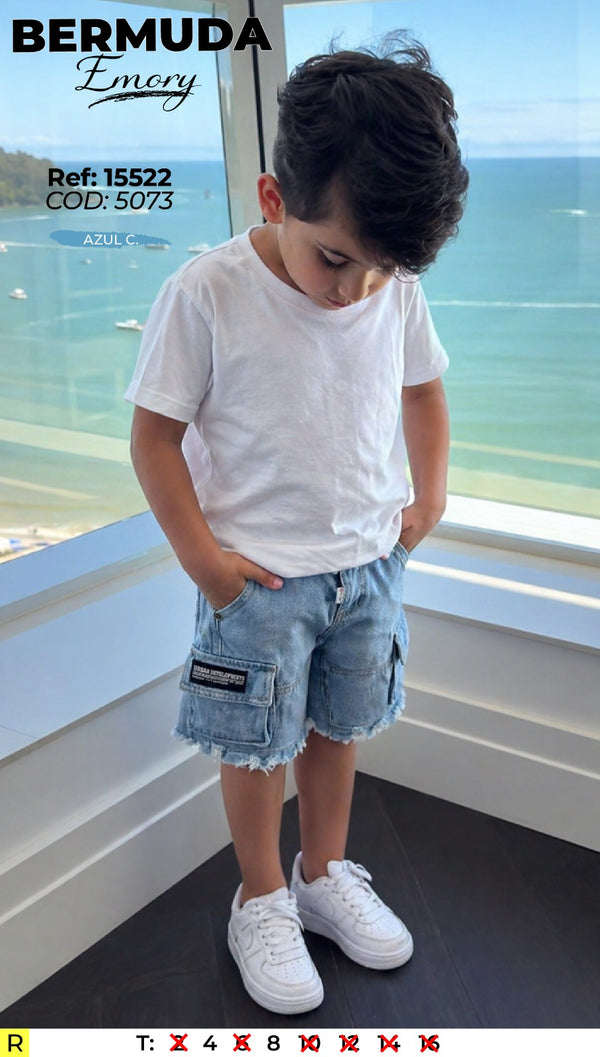 bermuda emory azul c niño