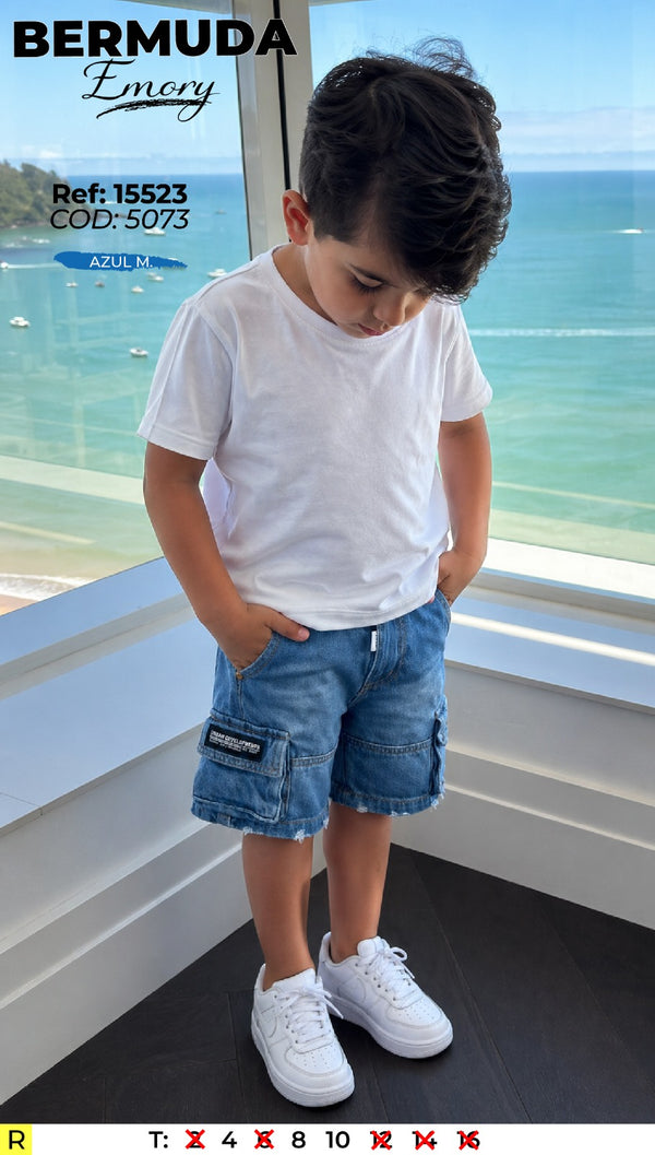 bermuda emory azul m niño