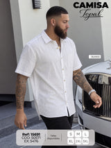 camisa topal blanco hombre
