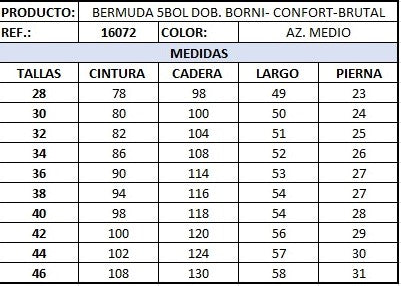 Bermuda BORNI hombre