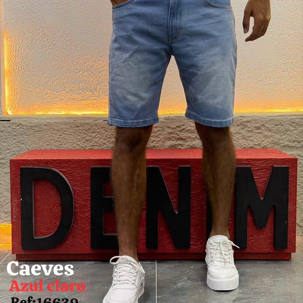 bermuda caeves azul claro hombre