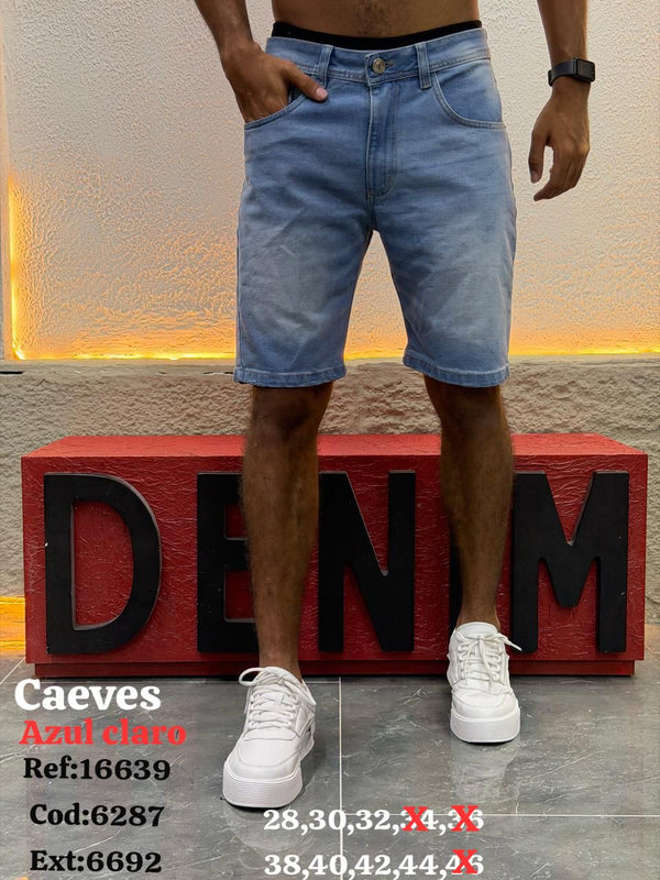 bermuda caeves azul claro hombre