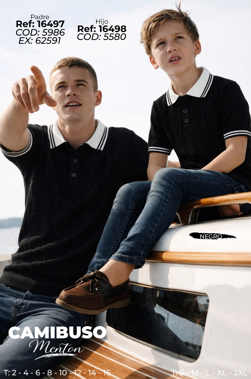 Camibuso Menton Padre E Hijo Negro
