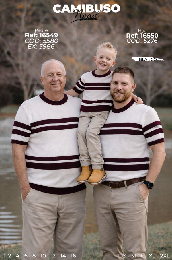 Camibuso Noad Padre E Hijo Blanco