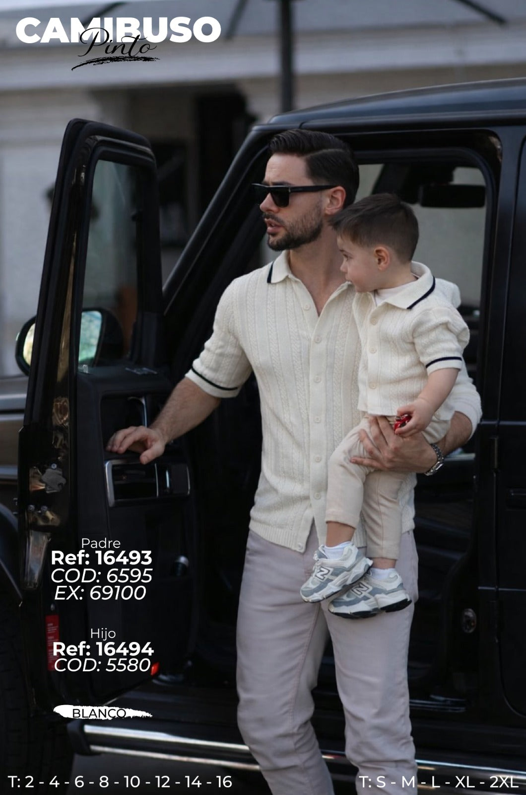 Camibuso Pinto Padre E Hijo Blanco