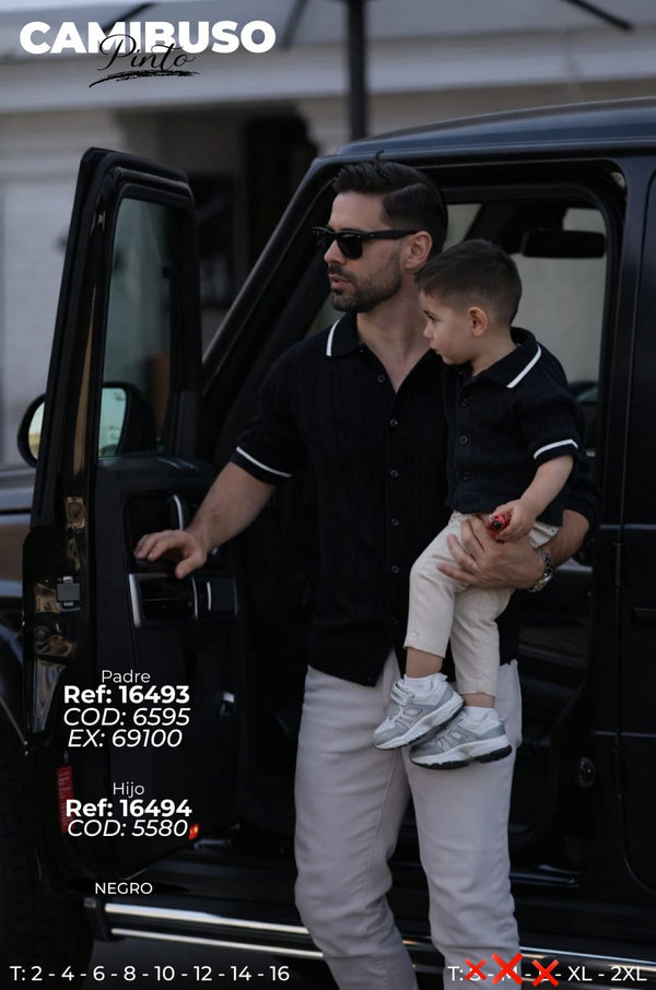 Camibuso Pinto Padre E Hijo Negro