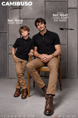 Camibuso Sander Padre E Hijo Negro