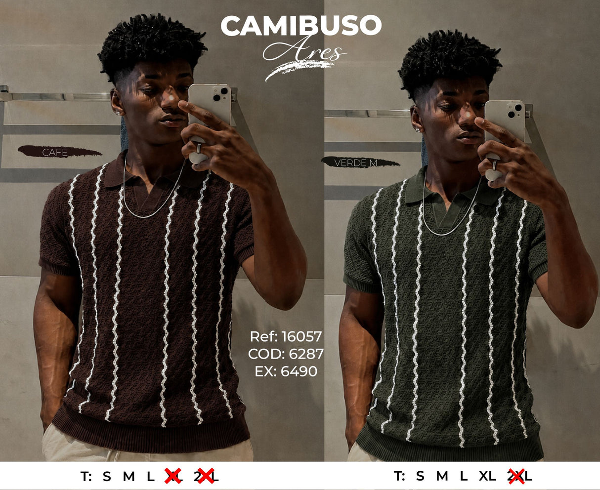 camibuso ares collage hombre