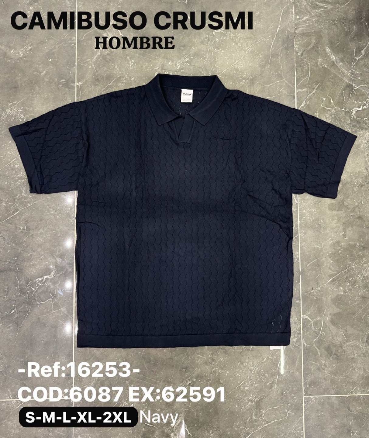 camibuso crusmi navy hombre
