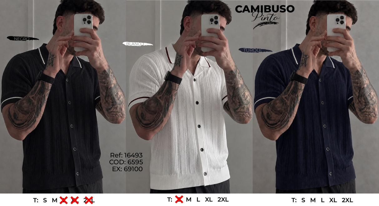 camibuso pinto collage hombre
