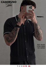 camibuso pinto negro hombre