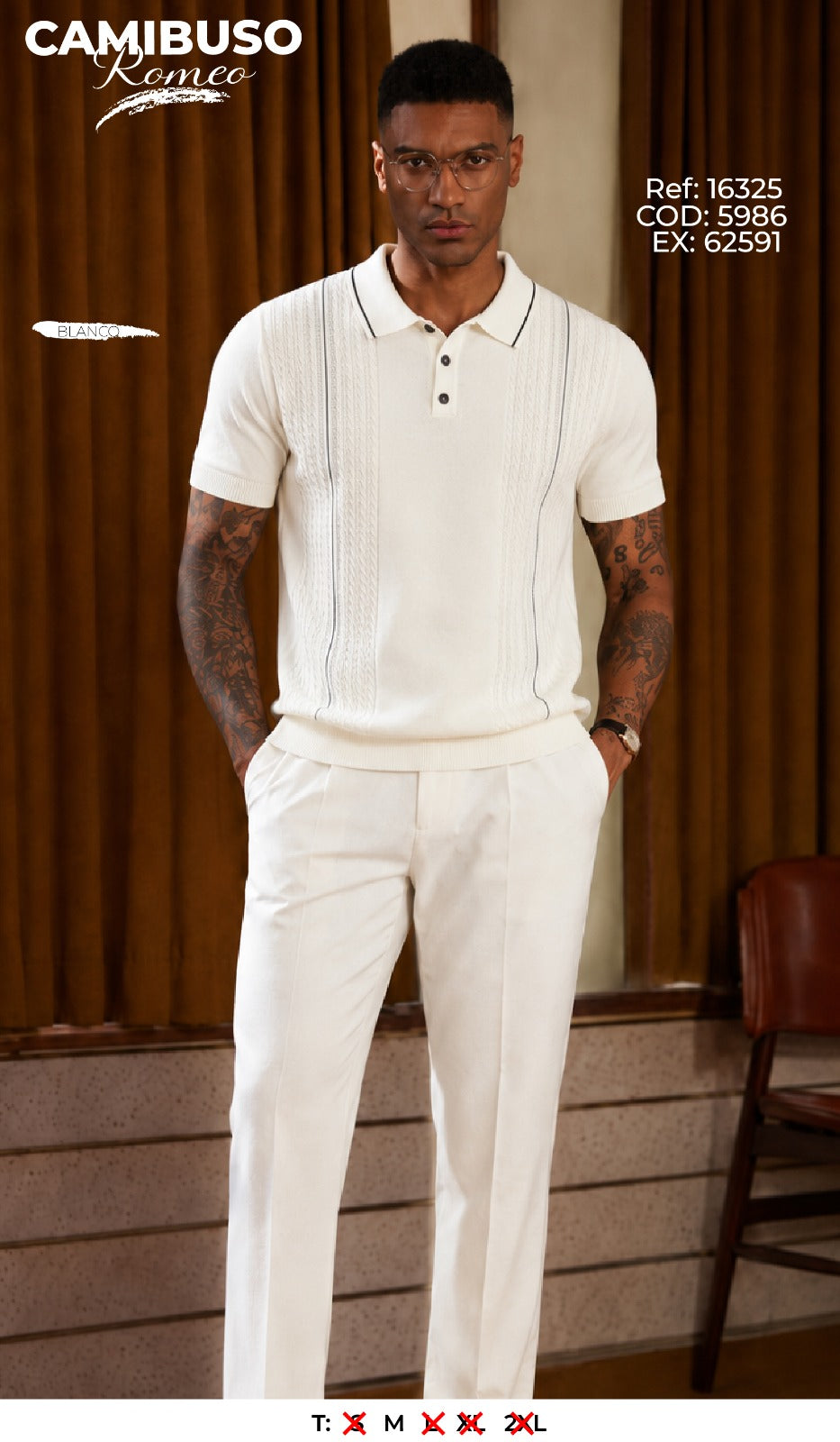 camibuso romeo blanco hombre