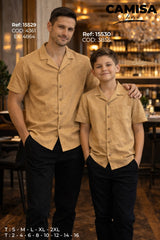 Camisa Padre E Hijo Trevi Camel