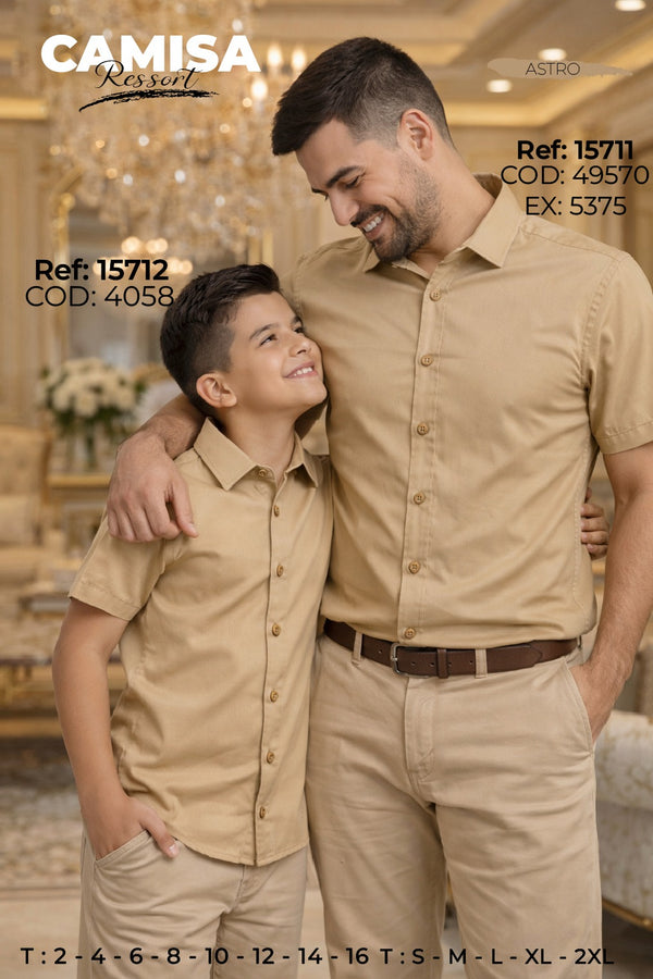 Camisa Ressort Padre E Hijo Astro