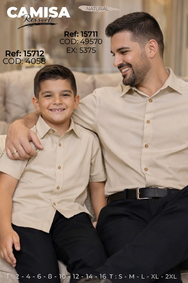Camisa Ressort Padre E Hijo Natural