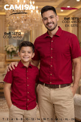 Camisa Ressort Padre E Hijo Rojo