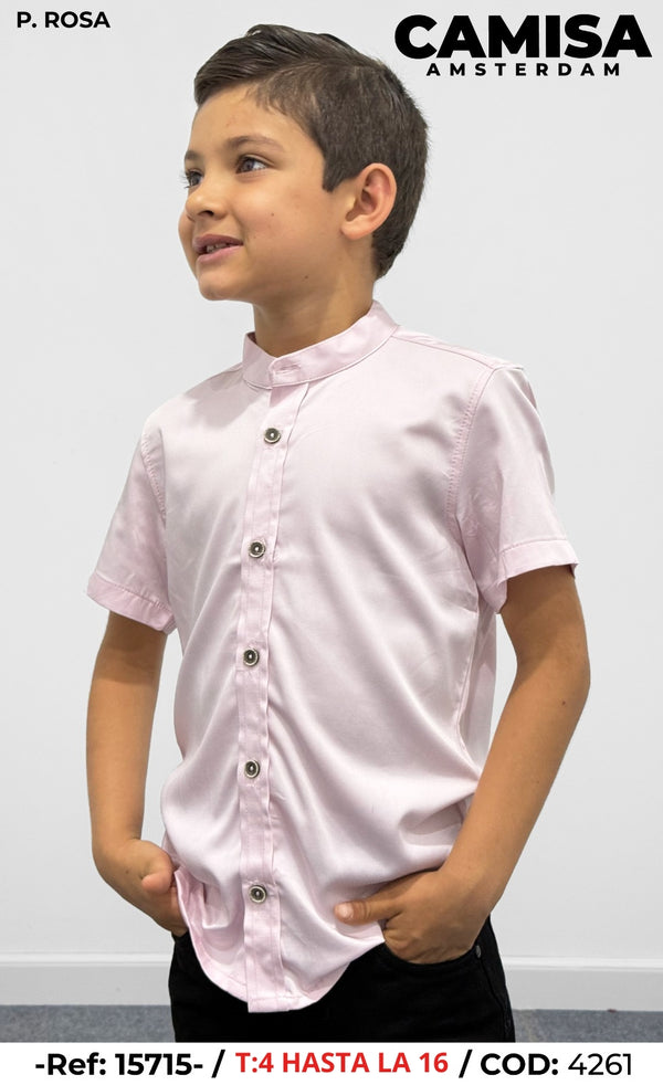 camisa amsterdam p rosa niño