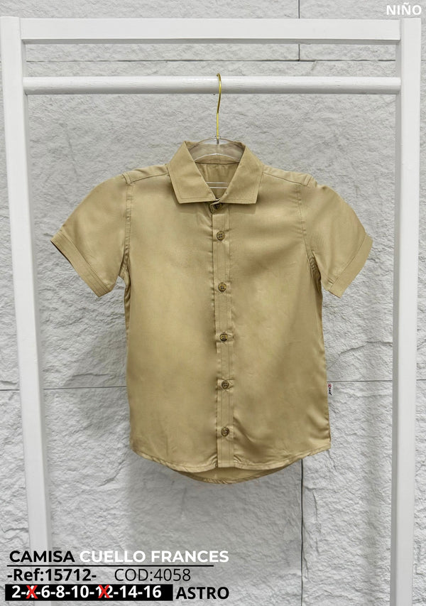 camisa cuello frances astro niño