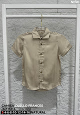 camisa cuello frances natural niño