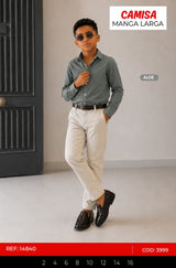 camisa manga larga aloe niño outlet