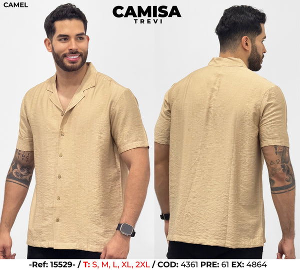 camisa trevi camel2 hombre