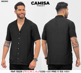 camisa trevi negro2 hombre